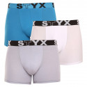 3PACK Boxers para homem Styx longo desportivo elástico multi-colorido (U9696167)