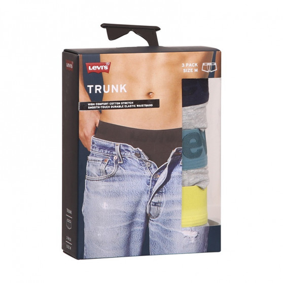 3PACK Boxers para homem Levis cinzento (905042001 015)