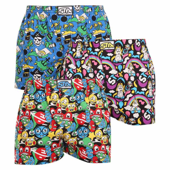 3PACK Boxers para homem Styx arte clássica borracha multicolorido (A11555850)