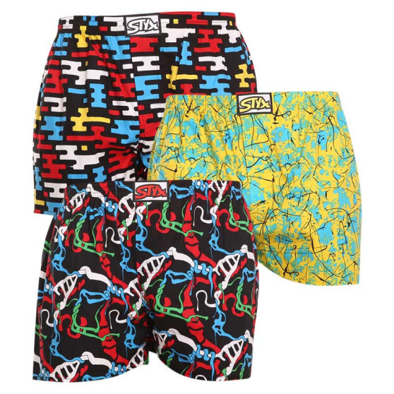 3PACK Boxers para homem Styx arte clássica borracha multicolorido (A11545657)