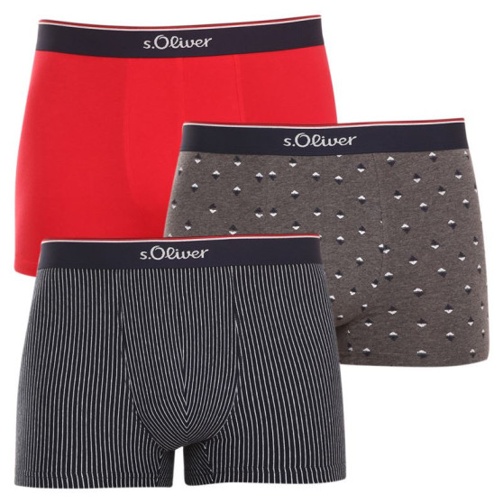 3PACK Boxers para homem S.Oliver multicolorido (JH-35B-35256441)