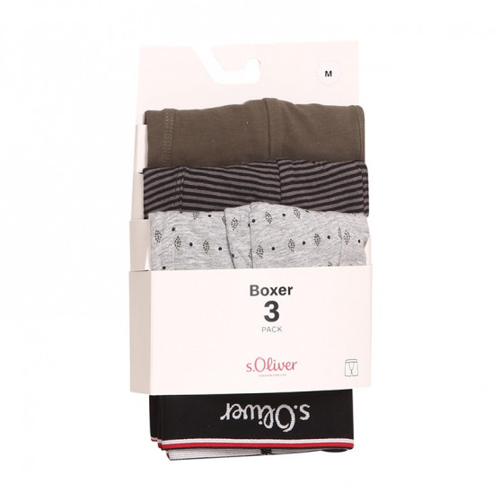 3PACK Boxers para homem S.Oliver multicolorido (JH-35B-11393424)