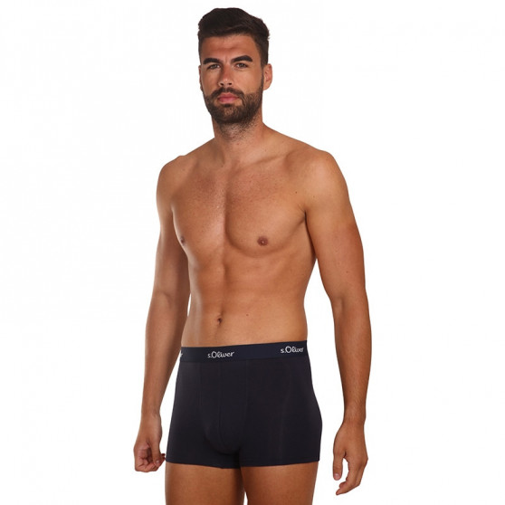 3PACK Boxers para homem S.Oliver azul escuro (JH-34B-31184142)