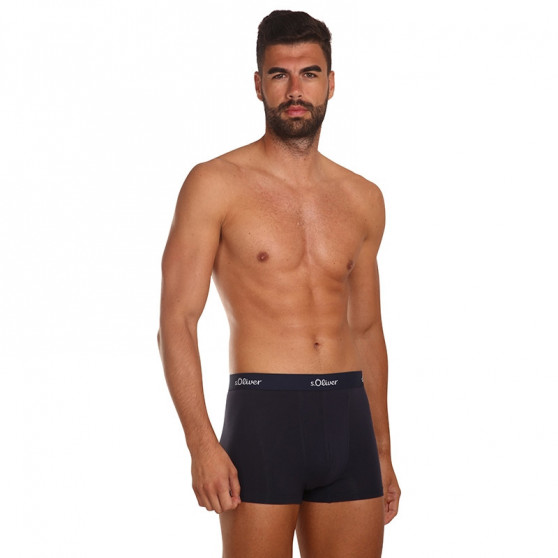 3PACK Boxers para homem S.Oliver azul escuro (JH-34B-31184142)