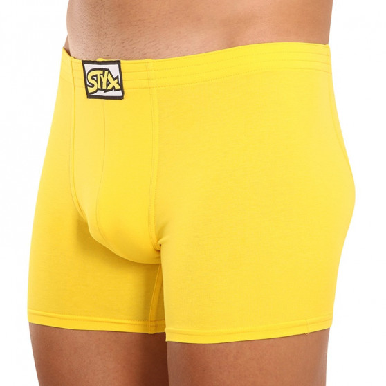 Boxers para homem Styx longo elástico clássico amarelo (F1068)