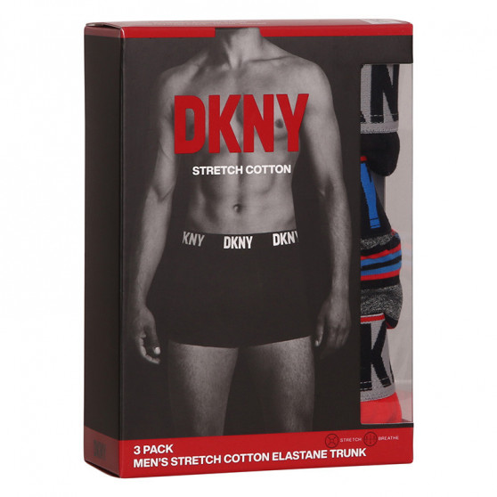 3PACK Boxers para homem DKNY Elkins multicolorido (U5_6659_DKY_3PKA)