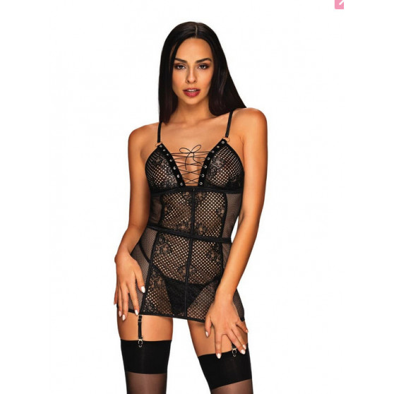 Conjunto para mulher Obsessive preto (Basitta chemise)