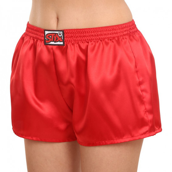 Boxers para mulher Styx clássico elástico cetim vermelho (L663)