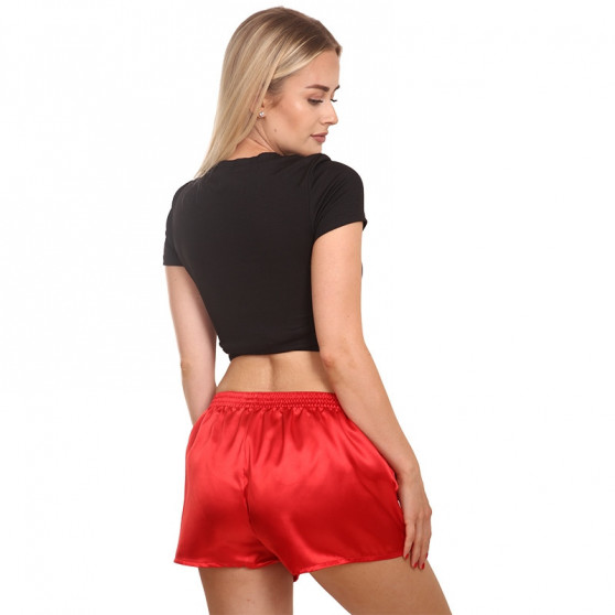 Boxers para mulher Styx clássico elástico cetim vermelho (L663)