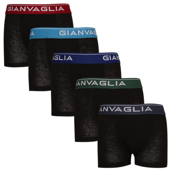 5PACK Boxers para crianças Gianvaglia preto (026)