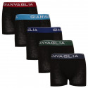 5PACK Boxers para crianças Gianvaglia preto (026)