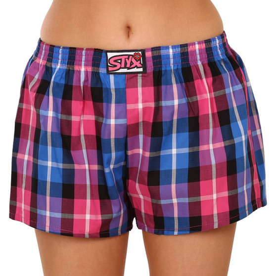 Boxers para mulher Styx clássico elástico multi-colorido (K932)