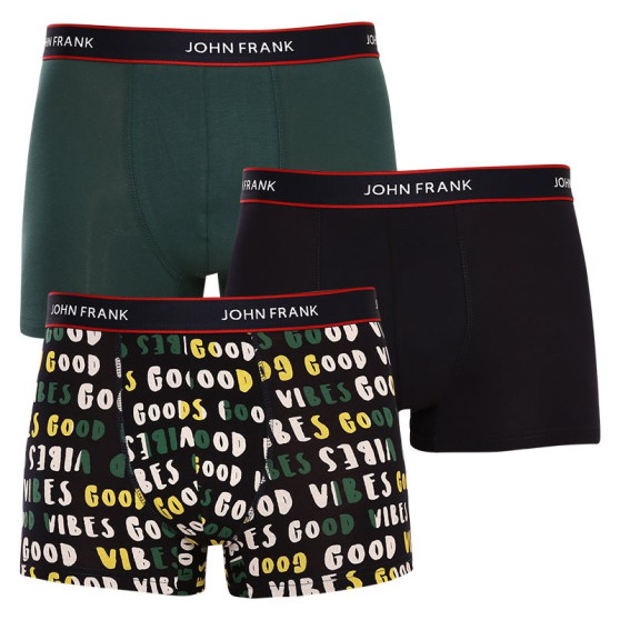 3PACK Boxers para homem John Frank multicolorido (JF3BFG04)