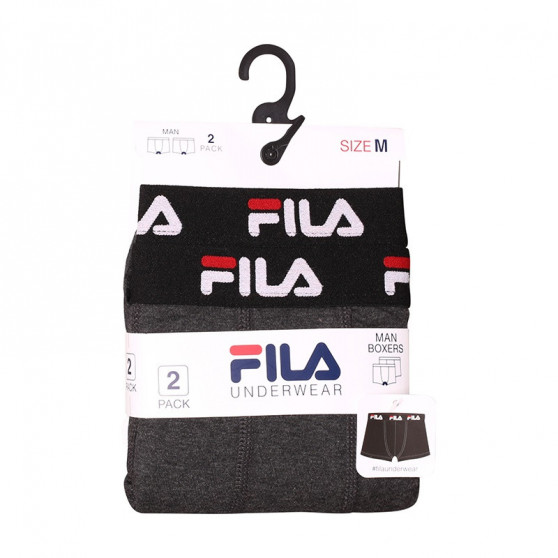 2PACK Boxers para homem Fila cinzento (FU5141/2-248)