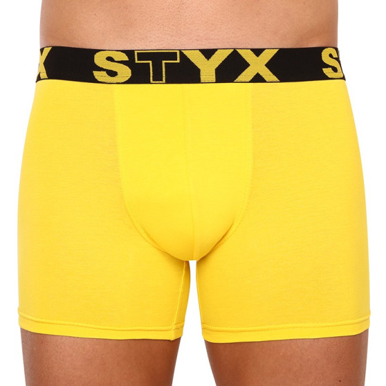 Boxers para homem Styx longo desportivo elástico amarelo (U1068)