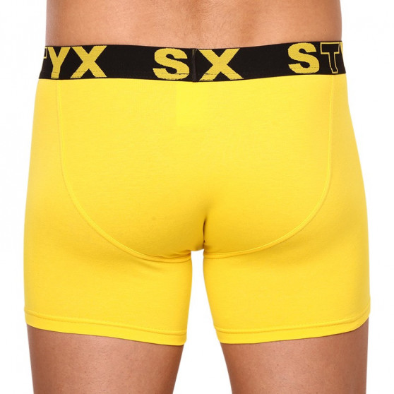 Boxers para homem Styx longo desportivo elástico amarelo (U1068)