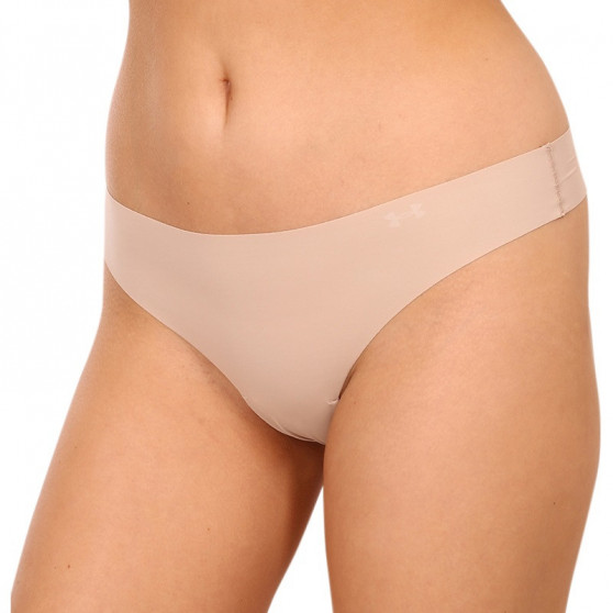 3PACK tanga para mulher Under Armour bege (1325615 249)