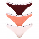 3PACK Tanga para mulher Tommy Hilfiger multicolorido (UW0UW02521 0V4)