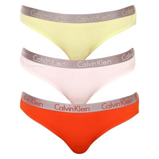 3PACK cuecas para mulher Calvin Klein multicolorido (QD3561E-6S2)