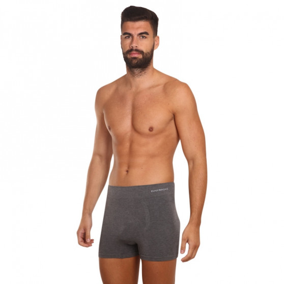 Boxers para homem Gino bambu sem costuras cinzento (54005)