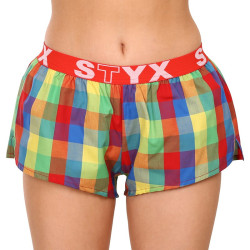 Boxers para mulher Styx desporto elástico multicolorido (T925)