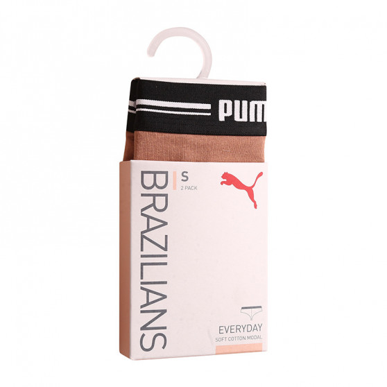 2PACK cuecas brasileiras para mulher Puma castanho (603043001 010)