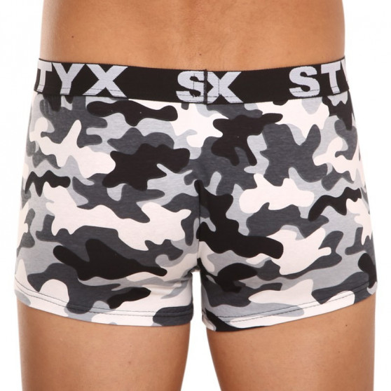 Boxers para homem Styx arte esportes borracha superdimensionado camouflage (R1457)