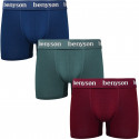 3PACK Boxers para homem Benysøn bambu multicolorido (BENY-7011)