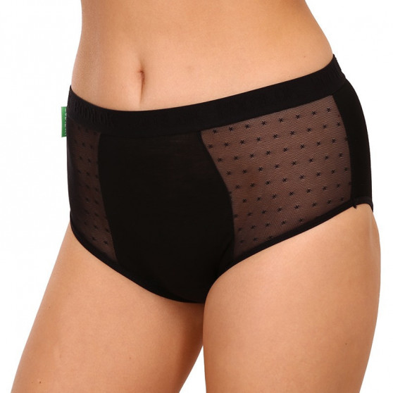 Bodylok Cuecas Menstruais Bamboo Hi-Waist Preto Menstruação Pesada (BD2204)