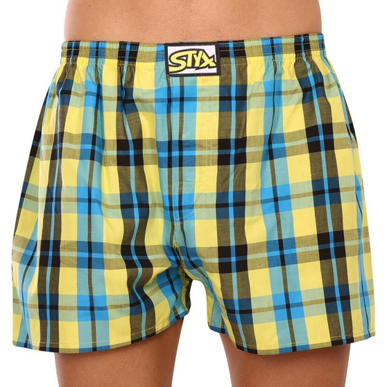 Boxers para homem Styx clássico elástico multi-colorido (A933)