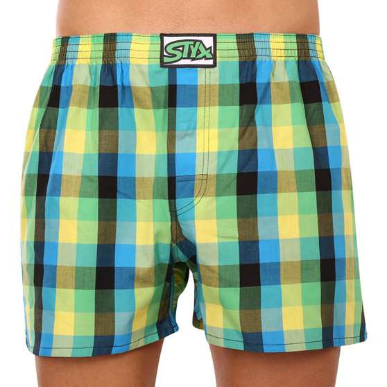 Boxers para homem Styx clássico elástico multi-colorido (A936)