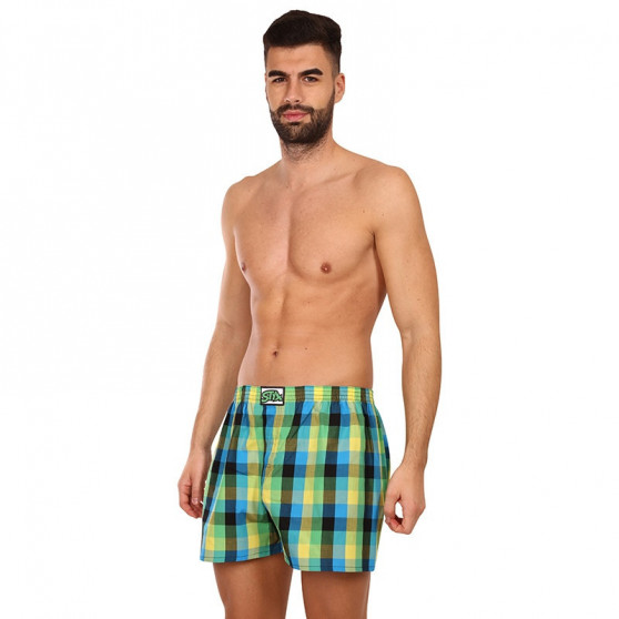 Boxers para homem Styx clássico de borracha superdimensionado multicolorido (E936)