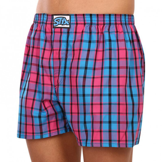 Boxers para homem Styx clássico de borracha superdimensionado multicolorido (E934)