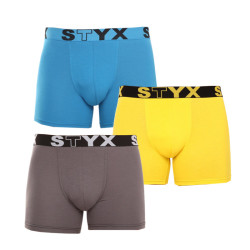 3PACK Boxers para homem Styx longo desportivo elástico multi-colorido (U9696863)