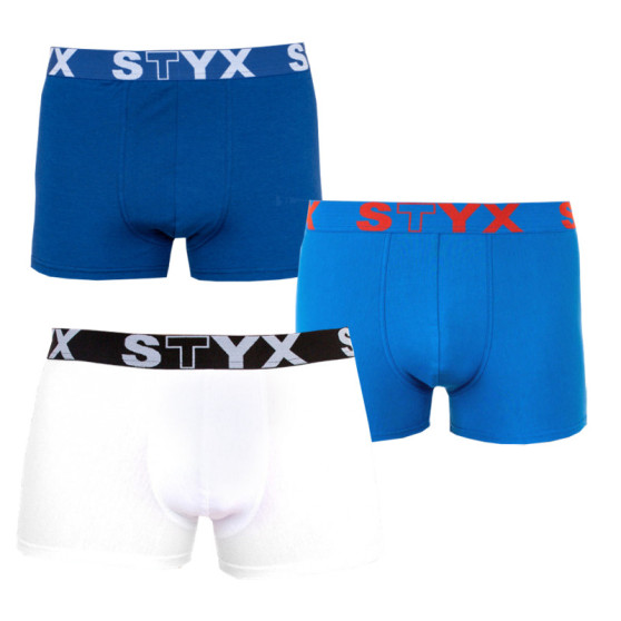 3PACK Boxers para homem Styx desporto elástico superdimensionado multicolorido (R9676861)