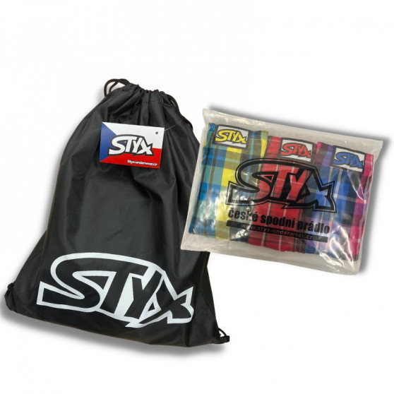 3PACK Boxers para homem Styx arte clássica borracha multicolorido (A14515052)