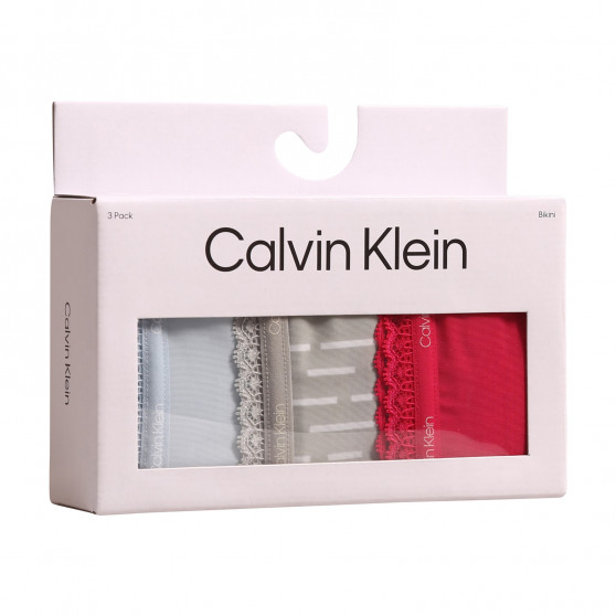 3PACK cuecas para mulher Calvin Klein multicolorido (QD3804E-6VW)