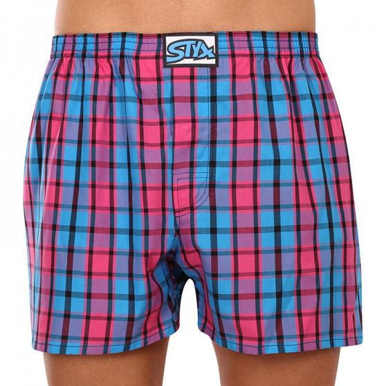 3PACK Boxers para homem Styx borracha clássica superdimensionado multicolorido (E9343536)