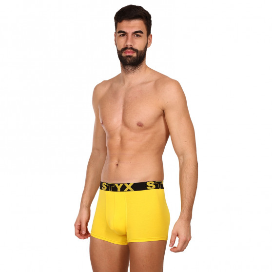 Boxers para homem Styx desporto elástico amarelo (G1068)