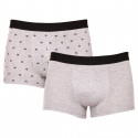 2PACK Boxers para homem Molvy cinzento (MP-1071-BEU)