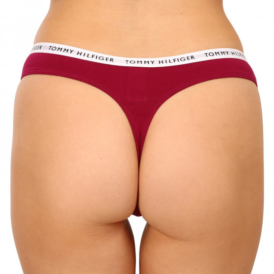 3PACK Tanga para mulher Tommy Hilfiger multicolorido (UW0UW02829 0XH)