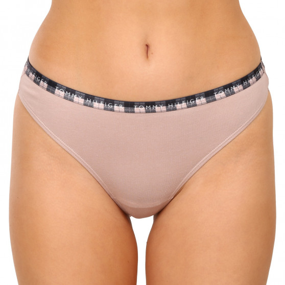 3PACK Tanga para mulher Tommy Hilfiger multicolorido (UW0UW03921 0WQ)