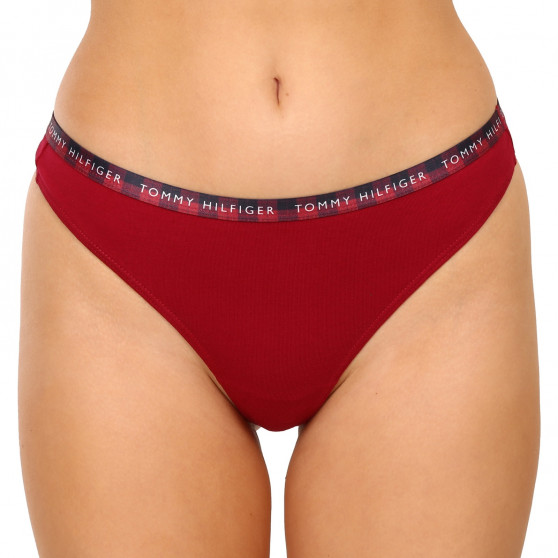 3PACK Tanga para mulher Tommy Hilfiger multicolorido (UW0UW03921 0WQ)