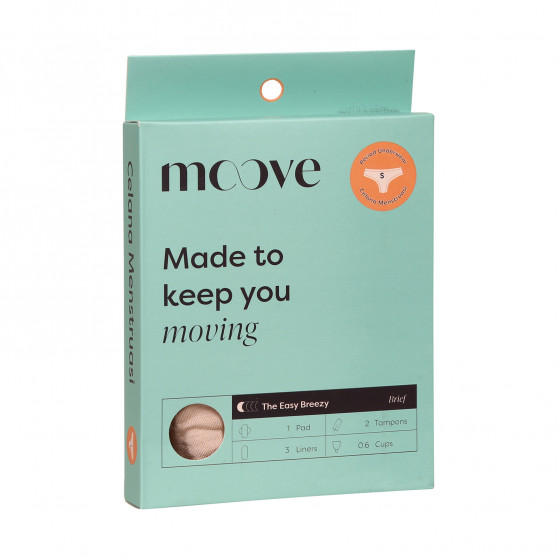 Cuecas menstruais para mulher Moove bambu beige (PBRLGT-ND)