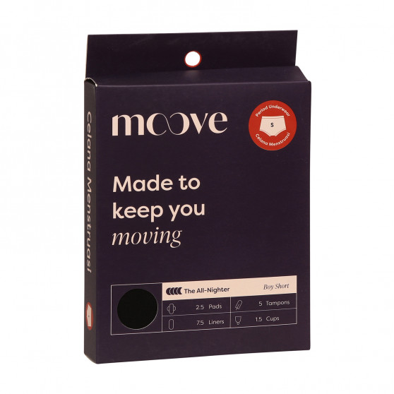 Moove cuecas menstruais de bambu para mulher preto (PBSVHY-BK)