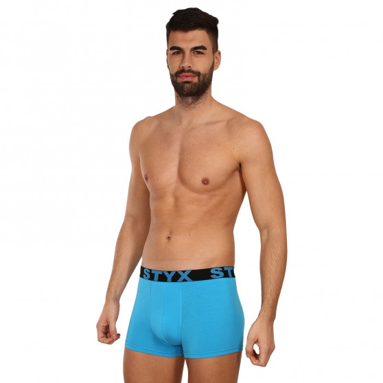 Boxers para homem Styx desporto elástico azul claro (G1169)