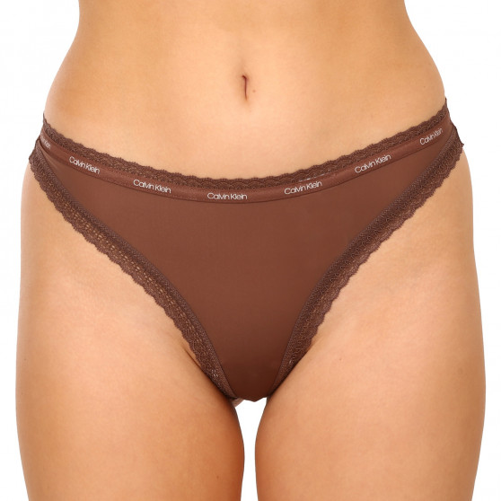 3PACK Tanga para mulher Calvin Klein multicolorido (QD3802E-65K)