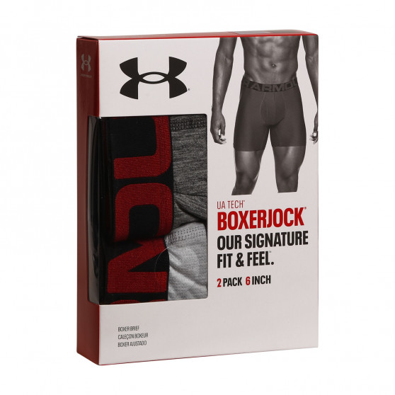 2PACK Boxers para homem Under Armour cinzento (1363619 011)