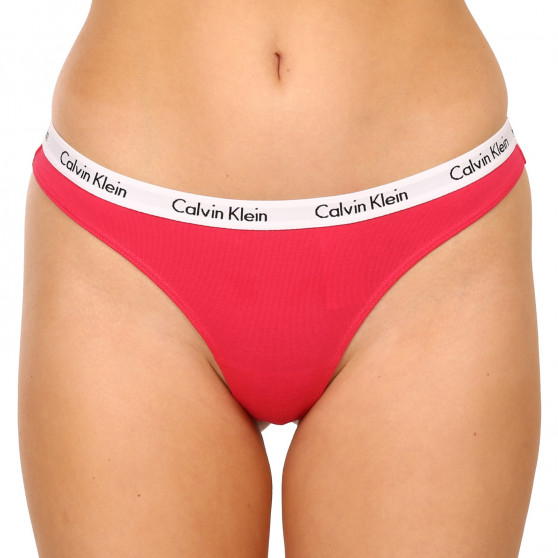 3PACK Tanga para mulher Calvin Klein superdimensionado multicolorido (QD3800E-658)