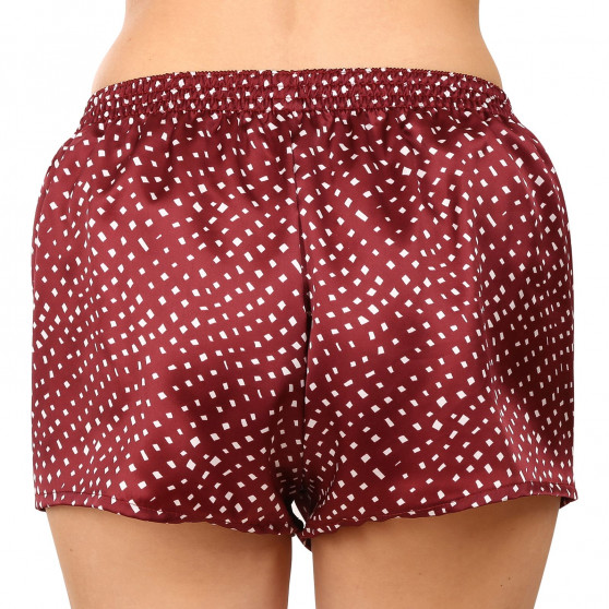 Boxers para mulher Styx clássico elástico cetim vermelho (L681)